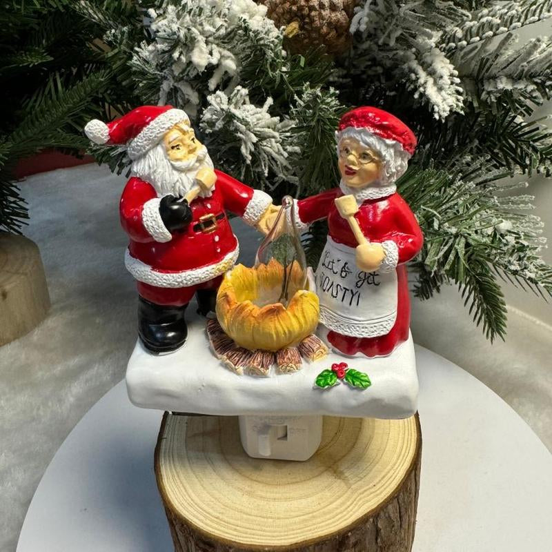Santa Claus Design Night Light, 1 Count Creative Resin Night Light, Decorative Light for Home Living Room Bedroom School Office