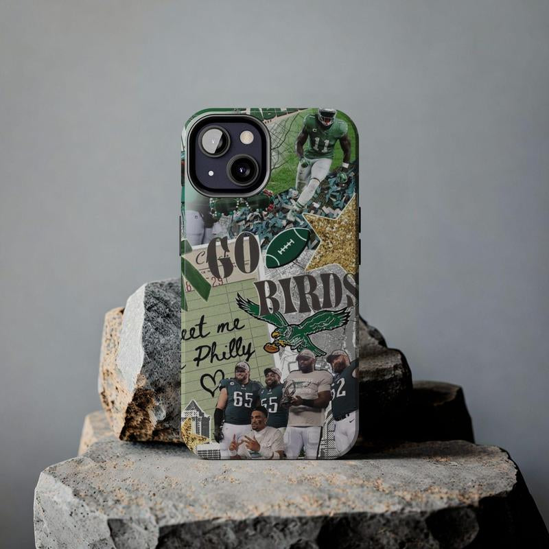 Bird Gang Football Tough Phone Case Featuring Eagle Design, Ph1Ladel.Phia Football Fan Gifts, Gift for Him Sports Fan Gift, Fit for All Phone Models