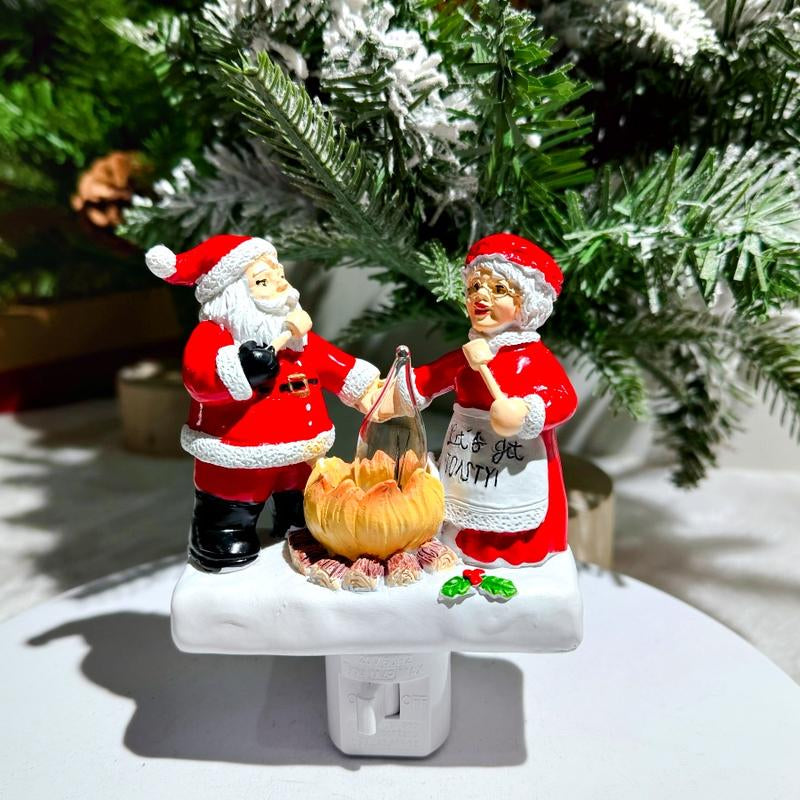 Santa Claus Design Night Light, 1 Count Creative Resin Night Light, Decorative Light for Home Living Room Bedroom School Office