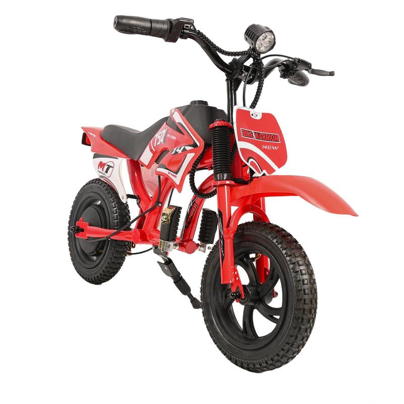 Kids Electric Motorcycle with Dual Disc Brakes – 10 Mph, 12-Inch Tires, 7.6 Mile Range, 200W Brushless Motor, Aluminum Alloy + Steel + ABS, for Ages 3+