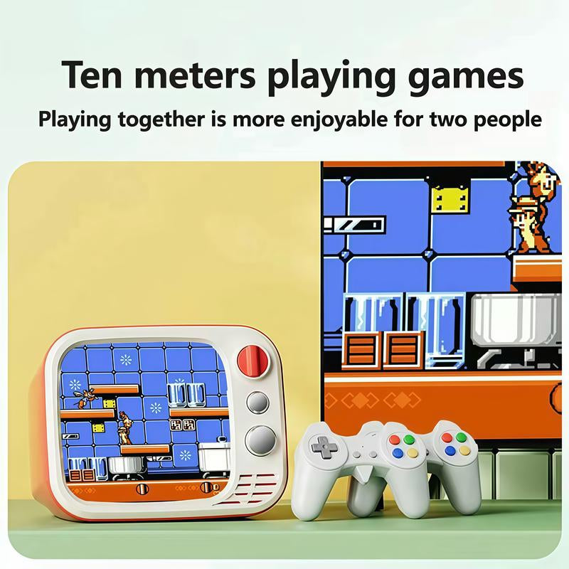 2025 Upgraded Mini TV Retro Game Console, 740 Games, 3.5-Inch Screen Portable Gaming System for Kids & Gamers, Red Retro Video Games Player with TV Output & 2-Player Mode, Christmas Gift Dual