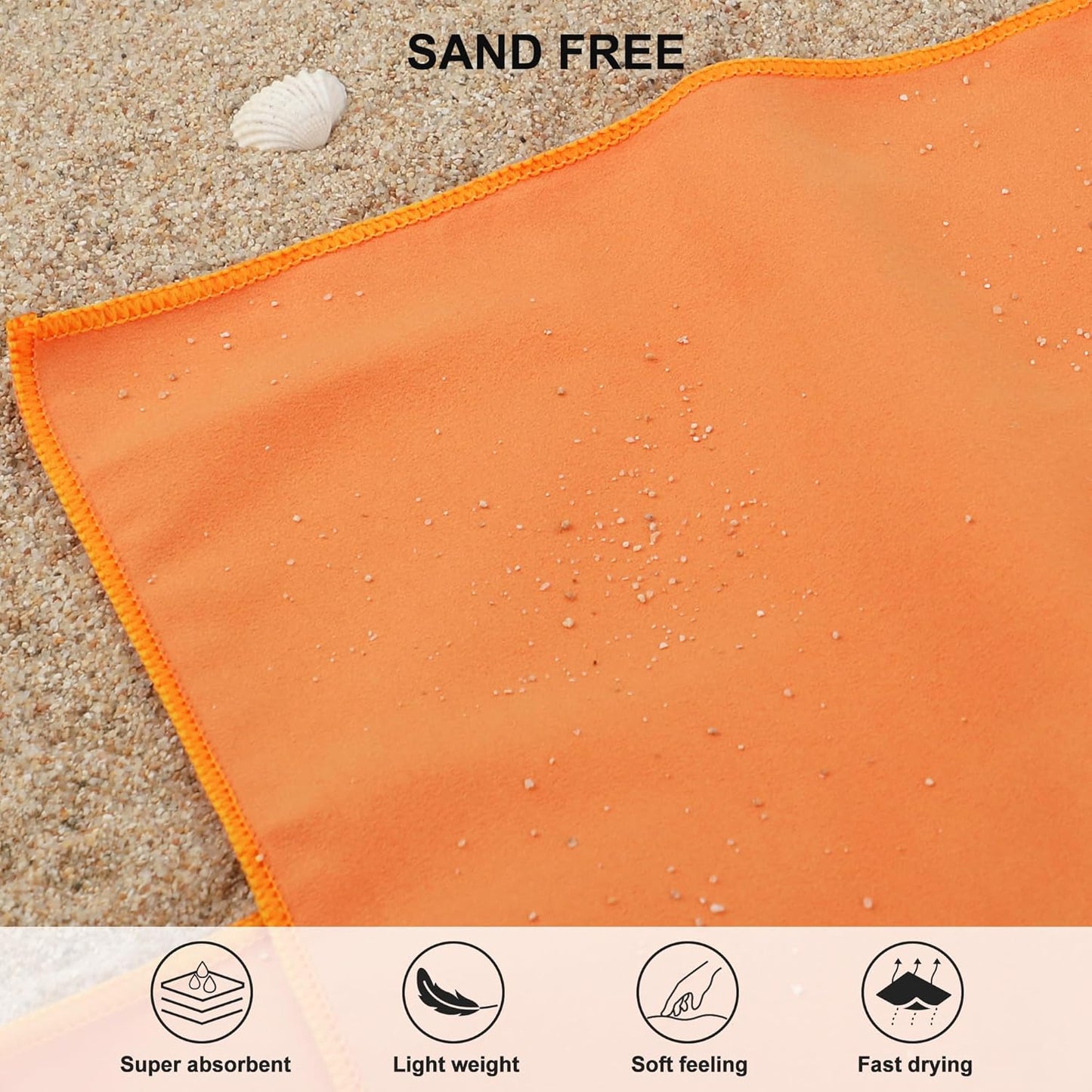 Microfiber Towel Perfect Travel & Gym & Camping Towel. Quick Dry - Super Absorbent - Ultra Compact - Lightweight. Suitable for Trip, Beach, Shower, Backpacking, Pool