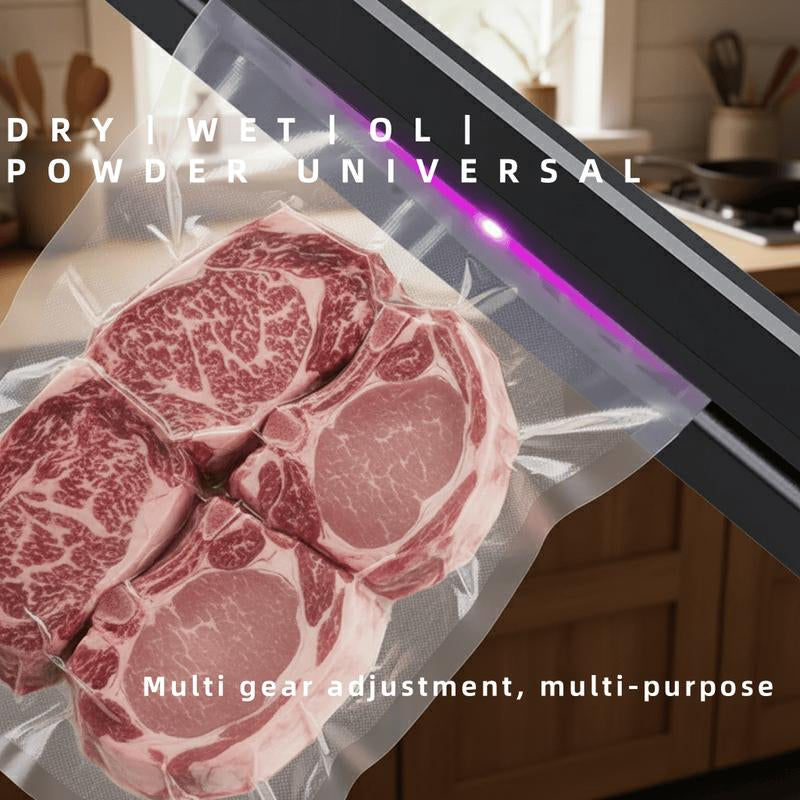 Automatic Household Vacuum Sealer with 10 Vacuum Seal Bags, Food Packaging Machine, Mini Preservation Sealer, Plastic Sealer, Vacuum Compression Machine