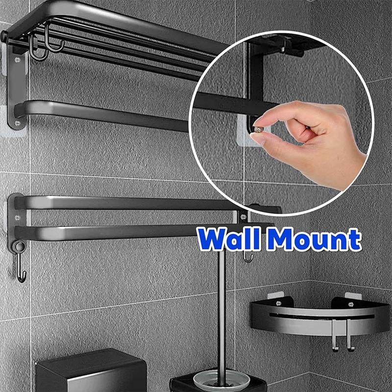32-Piece No-Punch No-Nail Stickers, Hangableshelves,Mural Decorations, with Screw Capsorganiser Stainless