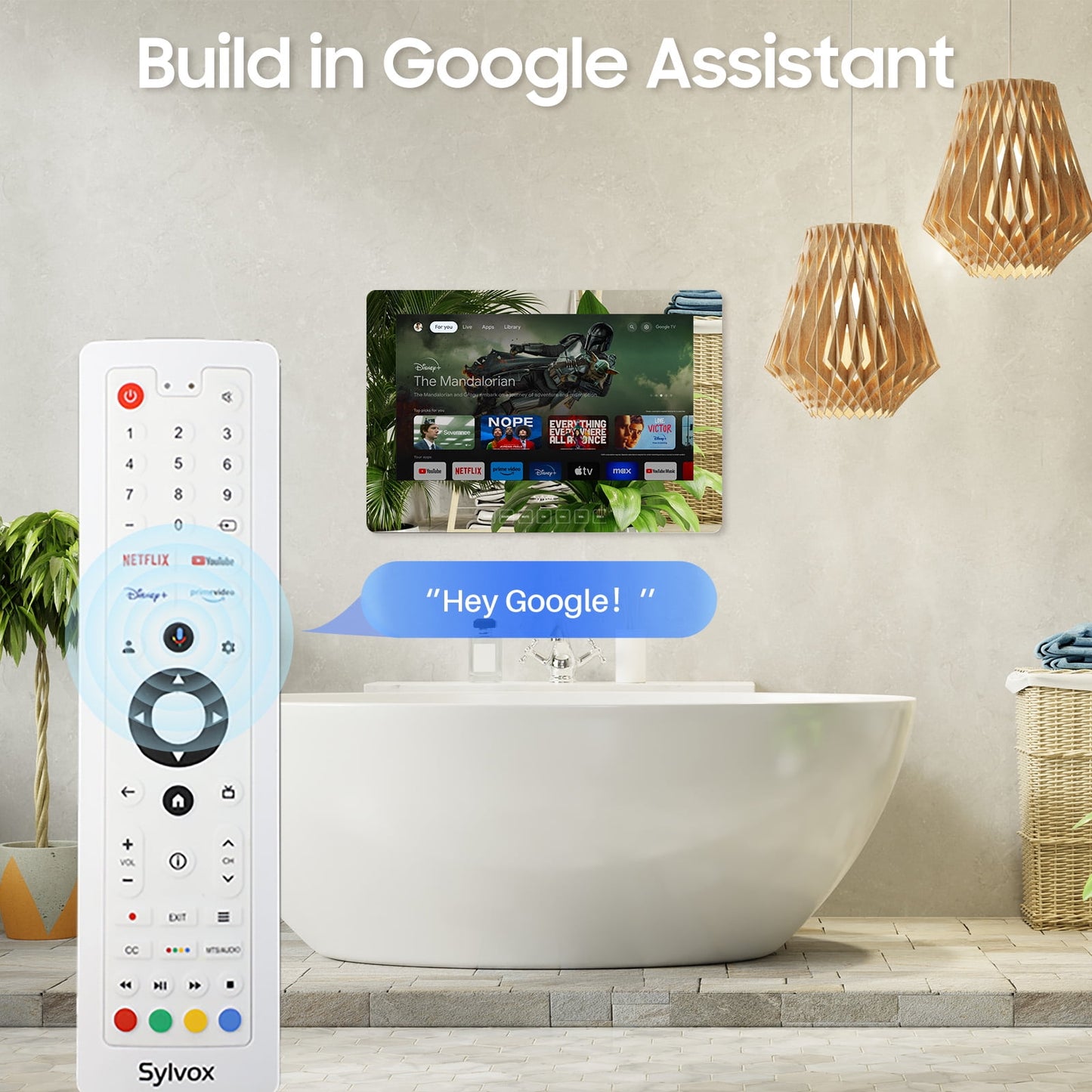 Transform Your Bathroom with the 19 Inch Smart Mirror TV - 1080P, Waterproof & Google Assistant Enabled for Ultimate Entertainment
