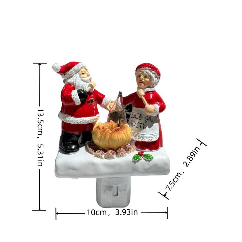 Santa Claus Design Night Light, 1 Count Creative Resin Night Light, Decorative Light for Home Living Room Bedroom School Office