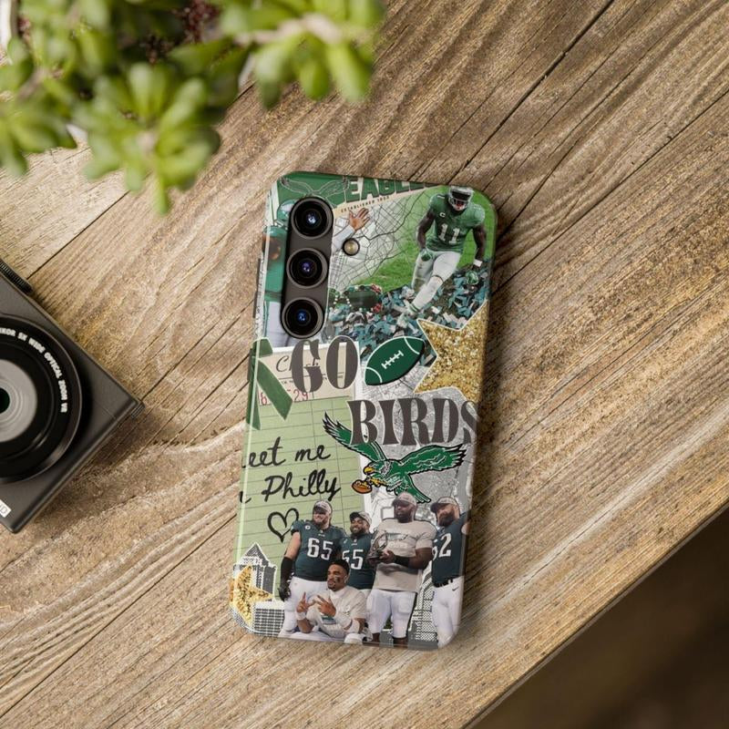 Bird Gang Football Tough Phone Case Featuring Eagle Design, Ph1Ladel.Phia Football Fan Gifts, Gift for Him Sports Fan Gift, Fit for All Phone Models