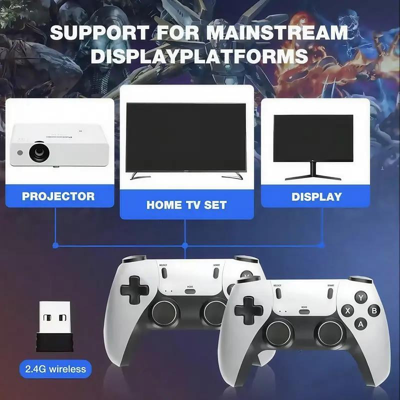 2025 New M15 Retro Game Stick,Wireless HDMI Output, Plug and Play, Support Including 23 Emulators& 2.4G Gaming Console ,Outdoorfun Cable Controller Grips， Ps5 Accessories， Verizon Remote Controller