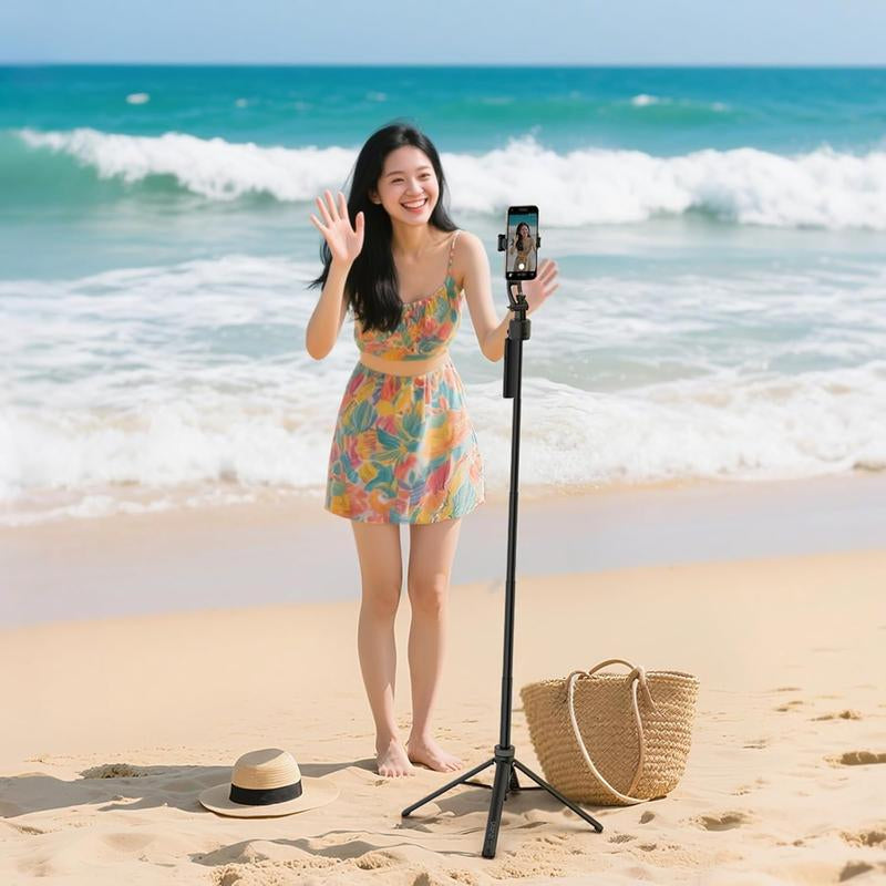 ULANZI TT23 64" Auto Face Tracking Tripod for Iphone/Android with Remote 360° Rotating Selfie Stick Follows Your Movement Facial Recognition Tripod for Iphone 17/16/15/14/13/Android/Camera/Gopro