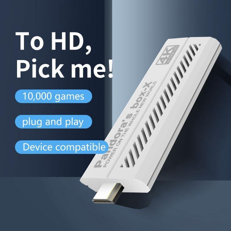 Retro Game Stick, Retro Game Console, Nostalg Game, Plug and Play Video Game Stick, Retro Play Stick 9 Emulators, 4K HDMI Output, Premium Dual Competitive Level Dual Controllers