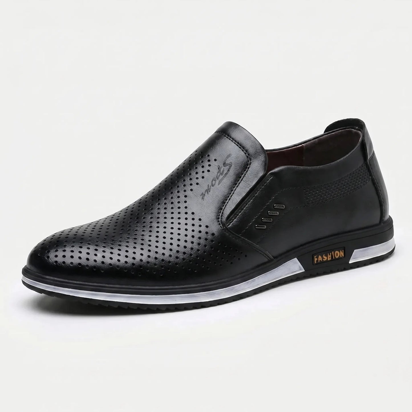 Solvex - Slip-On Loafer with Breathable Side Panel Everyday Smart Casual