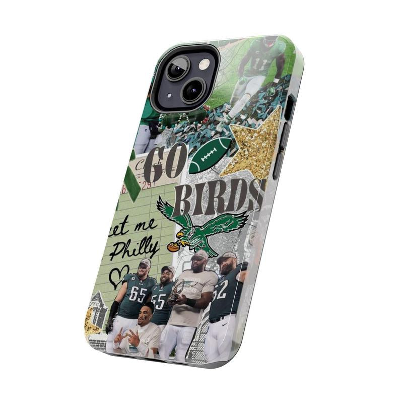 Bird Gang Football Tough Phone Case Featuring Eagle Design, Ph1Ladel.Phia Football Fan Gifts, Gift for Him Sports Fan Gift, Fit for All Phone Models