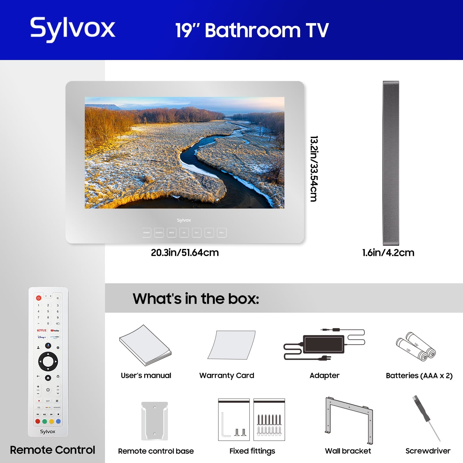 Transform Your Bathroom with the 19 Inch Smart Mirror TV - 1080P, Waterproof & Google Assistant Enabled for Ultimate Entertainment