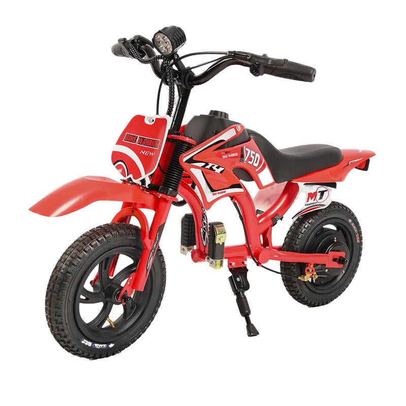 Kids Electric Motorcycle with Dual Disc Brakes – 10 Mph, 12-Inch Tires, 7.6 Mile Range, 200W Brushless Motor, Aluminum Alloy + Steel + ABS, for Ages 3+