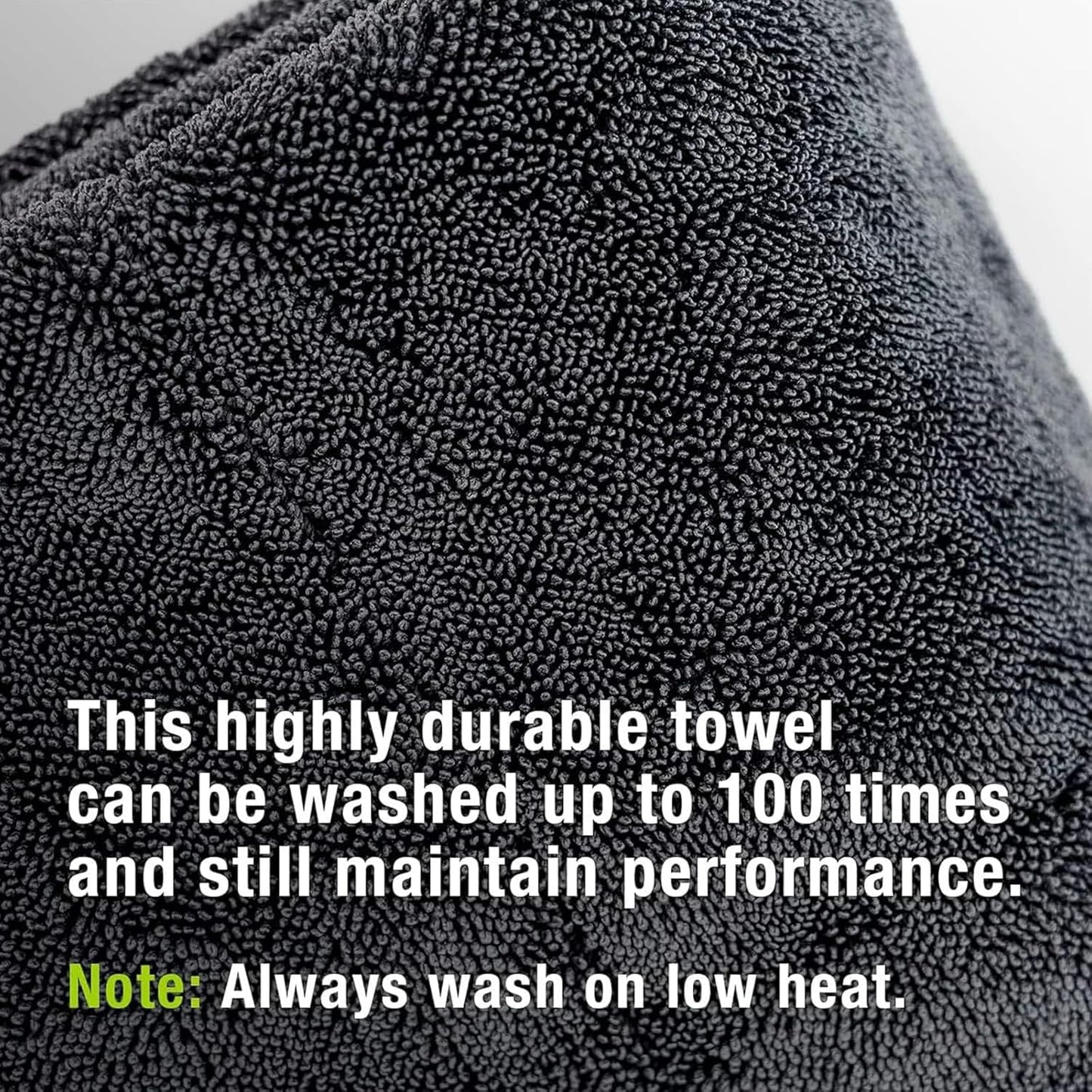 Lunara Drying Towel - Lunara Twisted-Loop Drying Towel, Streak Free Microfiber Cloth, Blackline Drying Towel, Microfiber Towels for Cars, Large Thickened Car Wash Towel (2PCS)
