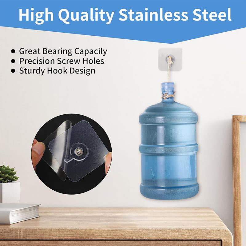 32-Piece No-Punch No-Nail Stickers, Hangableshelves,Mural Decorations, with Screw Capsorganiser Stainless