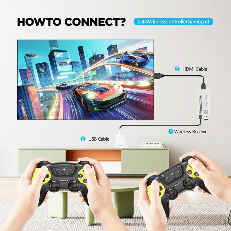 Retro Game Stick, Retro Game Console, Nostalg Game, Plug and Play Video Game Stick, Retro Play Stick 9 Emulators, 4K HDMI Output, Premium Dual Competitive Level Dual Controllers