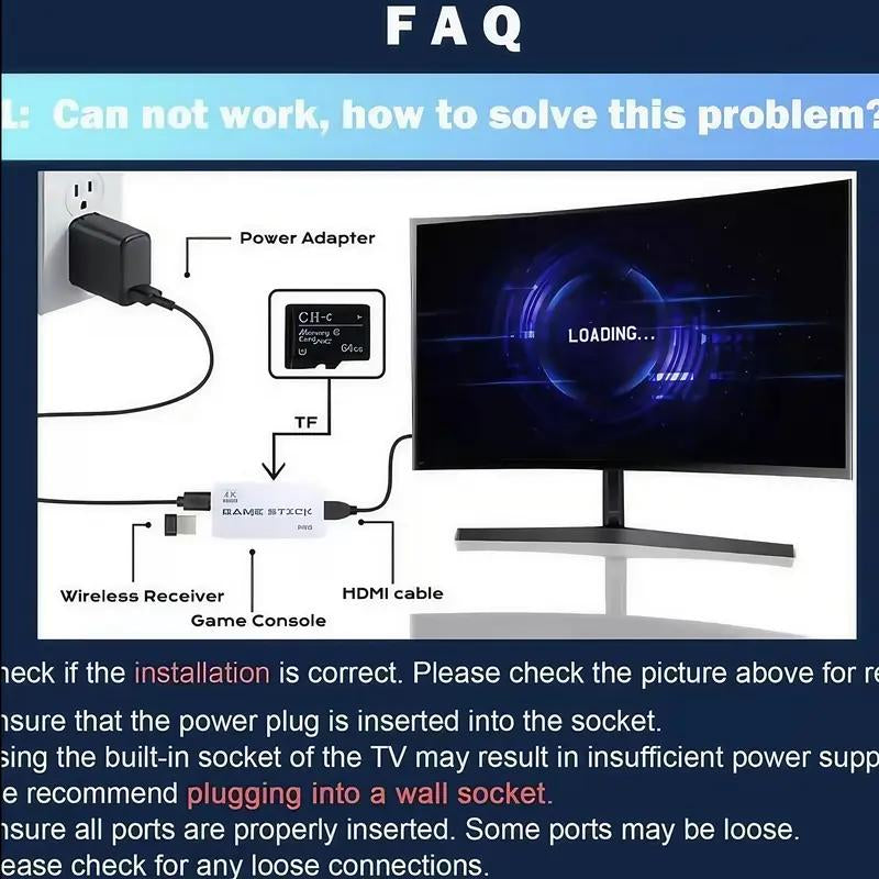 2025 New M15 Retro Game Stick,Wireless HDMI Output, Plug and Play, Support Including 23 Emulators& 2.4G Gaming Console ,Outdoorfun Cable Controller Grips， Ps5 Accessories， Verizon Remote Controller
