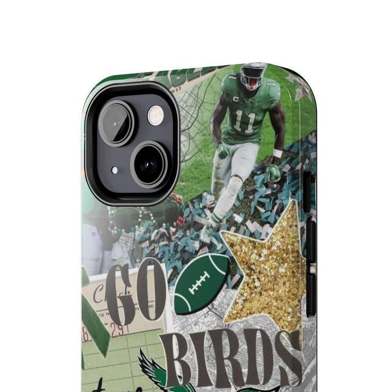 Bird Gang Football Tough Phone Case Featuring Eagle Design, Ph1Ladel.Phia Football Fan Gifts, Gift for Him Sports Fan Gift, Fit for All Phone Models