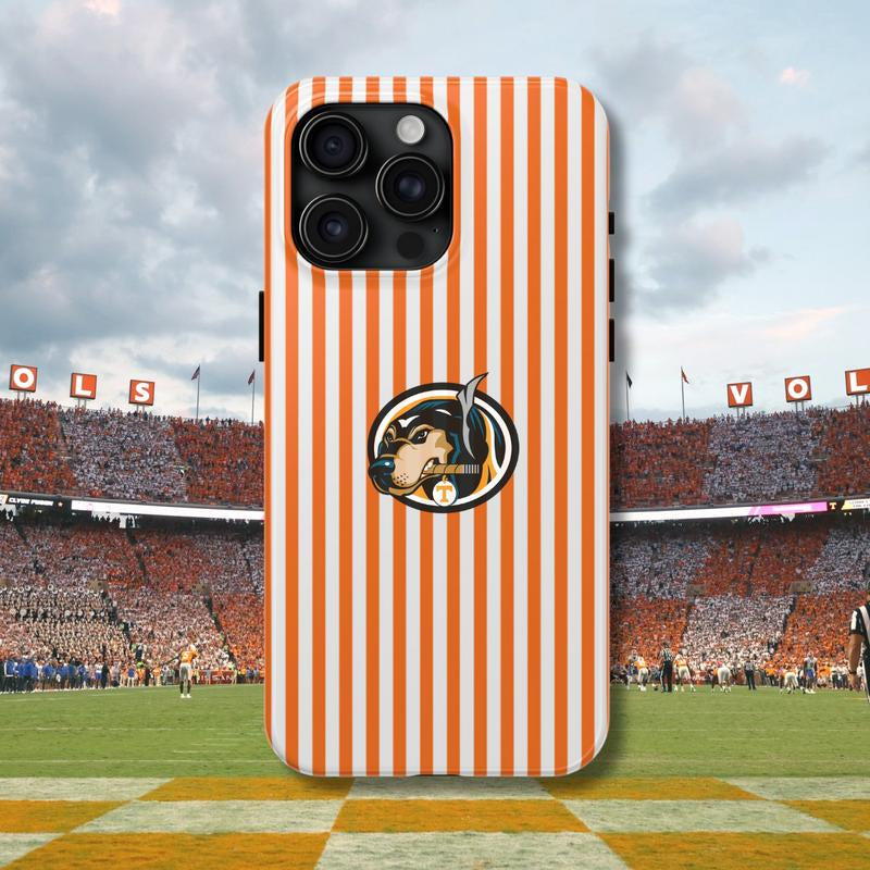 TN VOLS Smoky Dog Phone Case, NCCA Football Fan Striped Checked Art Cute Phone Cover, for Iphone 17 16 15 14 13 12 11 Xs Pro Max S25 S24 S23