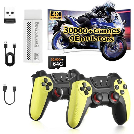 Retro Game Stick, Retro Game Console, Nostalg Game, Plug and Play Video Game Stick, Retro Play Stick 9 Emulators, 4K HDMI Output, Premium Dual Competitive Level Dual Controllers