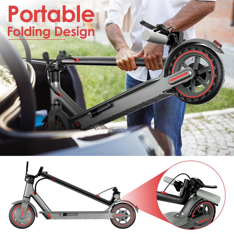 US 2025 Electric Scooter 350W Powerful Motor Dual Brake Kick Scooter for Adults, 21 Miles Long Range, 19 MPH Max Speed, 36V 7.8 AH Battery Portable Folding Commuting E-Scooter with App Control