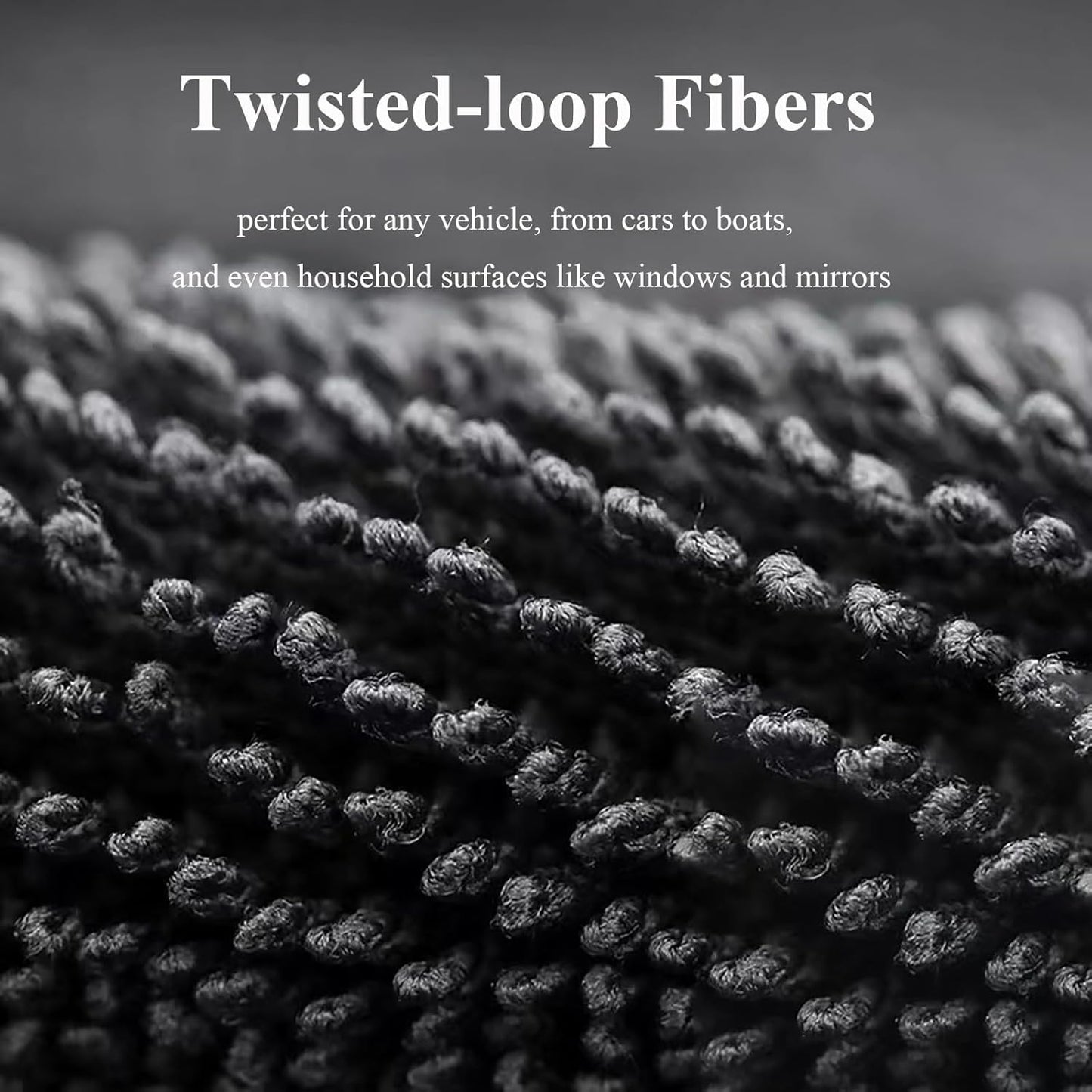 Lunara Drying Towel - Lunara Twisted-Loop Drying Towel, Streak Free Microfiber Cloth, Blackline Drying Towel, Microfiber Towels for Cars, Large Thickened Car Wash Towel (2PCS)