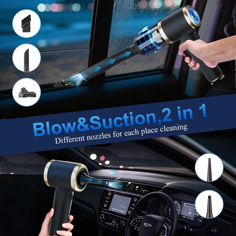 Handheld Cordless Vacuum Cleaner 5500Pa - Auto Car Vacuums with Best Suction, Small Portable Vac for Cars/Home/Desk - Mini Hand Vac