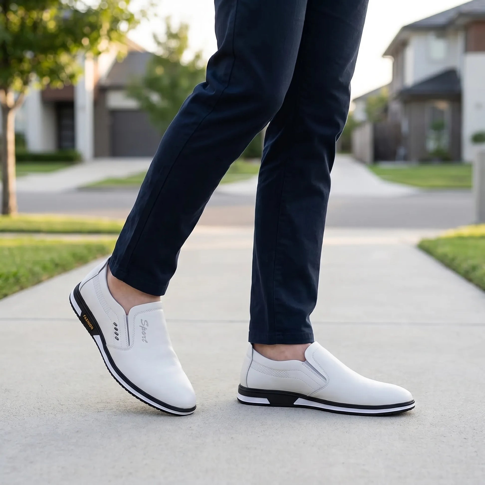 Solvex - Slip-On Loafer with Breathable Side Panel Everyday Smart Casual