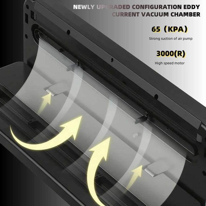 Automatic Household Vacuum Sealer with 10 Vacuum Seal Bags, Food Packaging Machine, Mini Preservation Sealer, Plastic Sealer, Vacuum Compression Machine