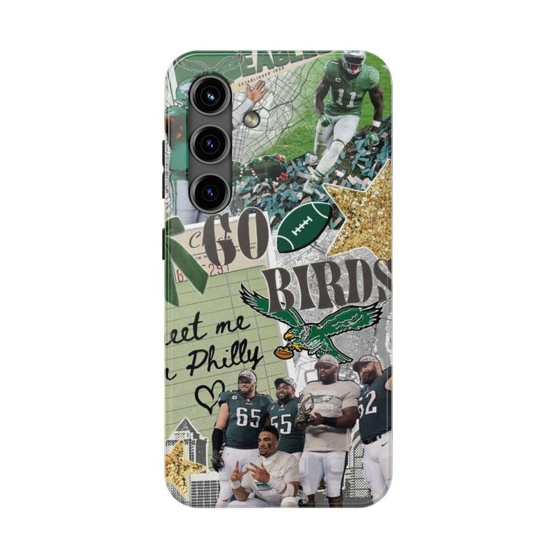 Bird Gang Football Tough Phone Case Featuring Eagle Design, Ph1Ladel.Phia Football Fan Gifts, Gift for Him Sports Fan Gift, Fit for All Phone Models