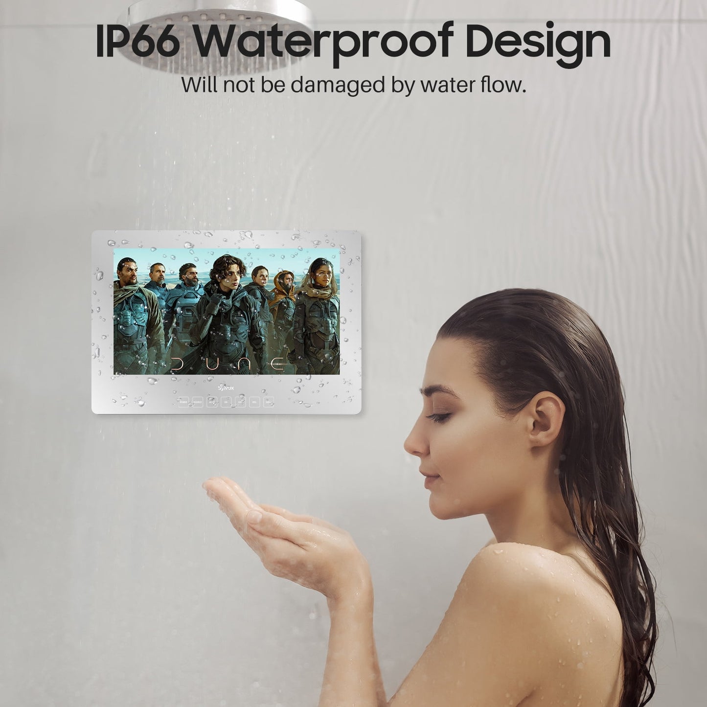 Transform Your Bathroom with the 19 Inch Smart Mirror TV - 1080P, Waterproof & Google Assistant Enabled for Ultimate Entertainment