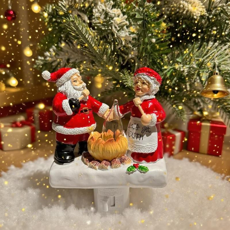 Santa Claus Design Night Light, 1 Count Creative Resin Night Light, Decorative Light for Home Living Room Bedroom School Office